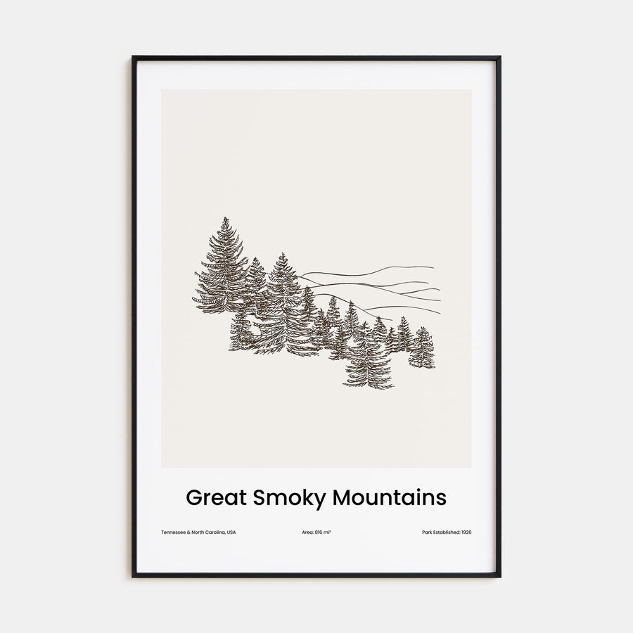 Great Smoky Mountains National Park Drawn Poster