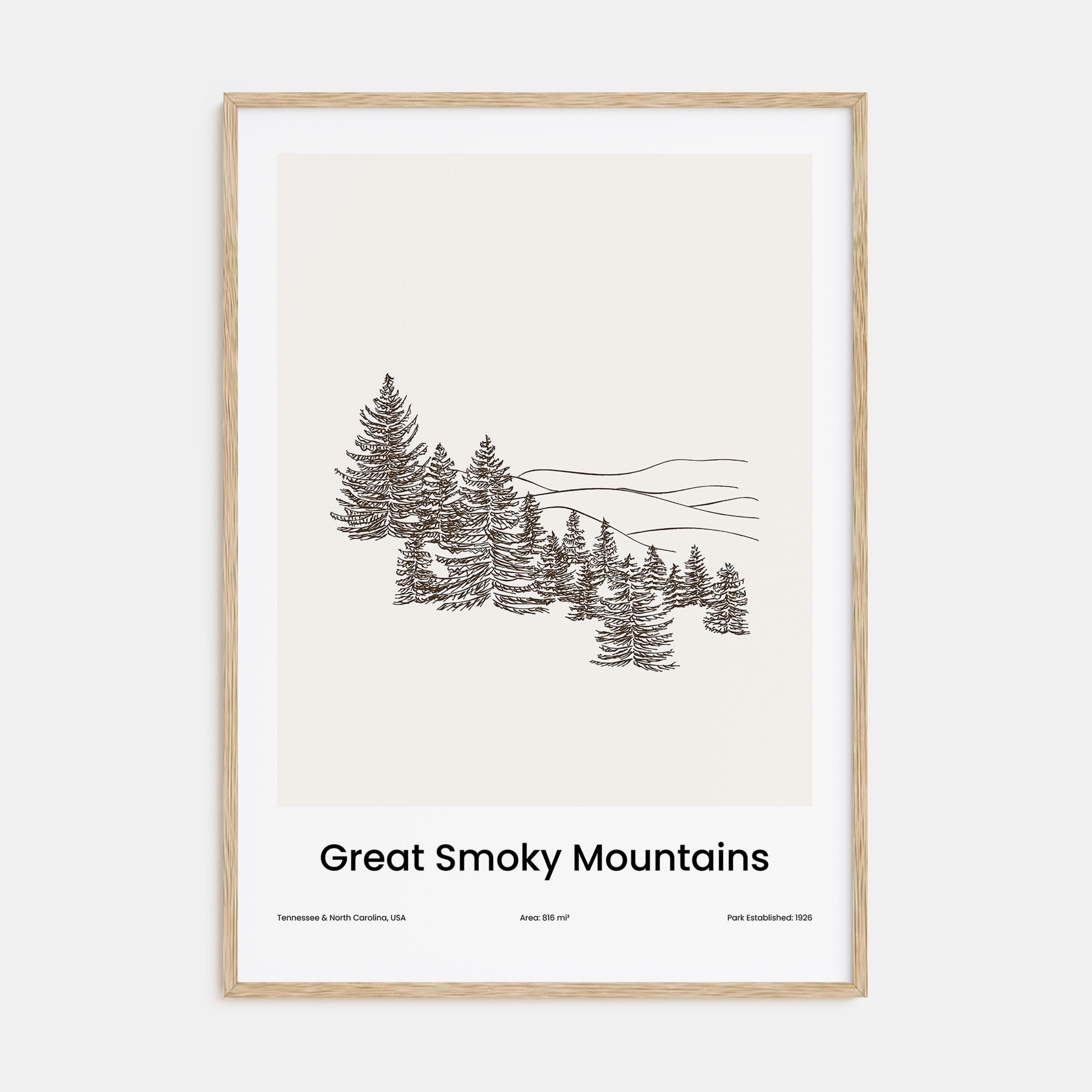 Great Smoky Mountains National Park Drawn Poster