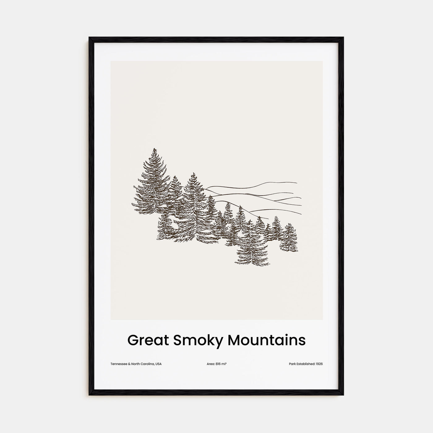 Great Smoky Mountains National Park Drawn Poster