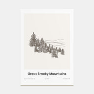 Great Smoky Mountains National Park Drawn Poster