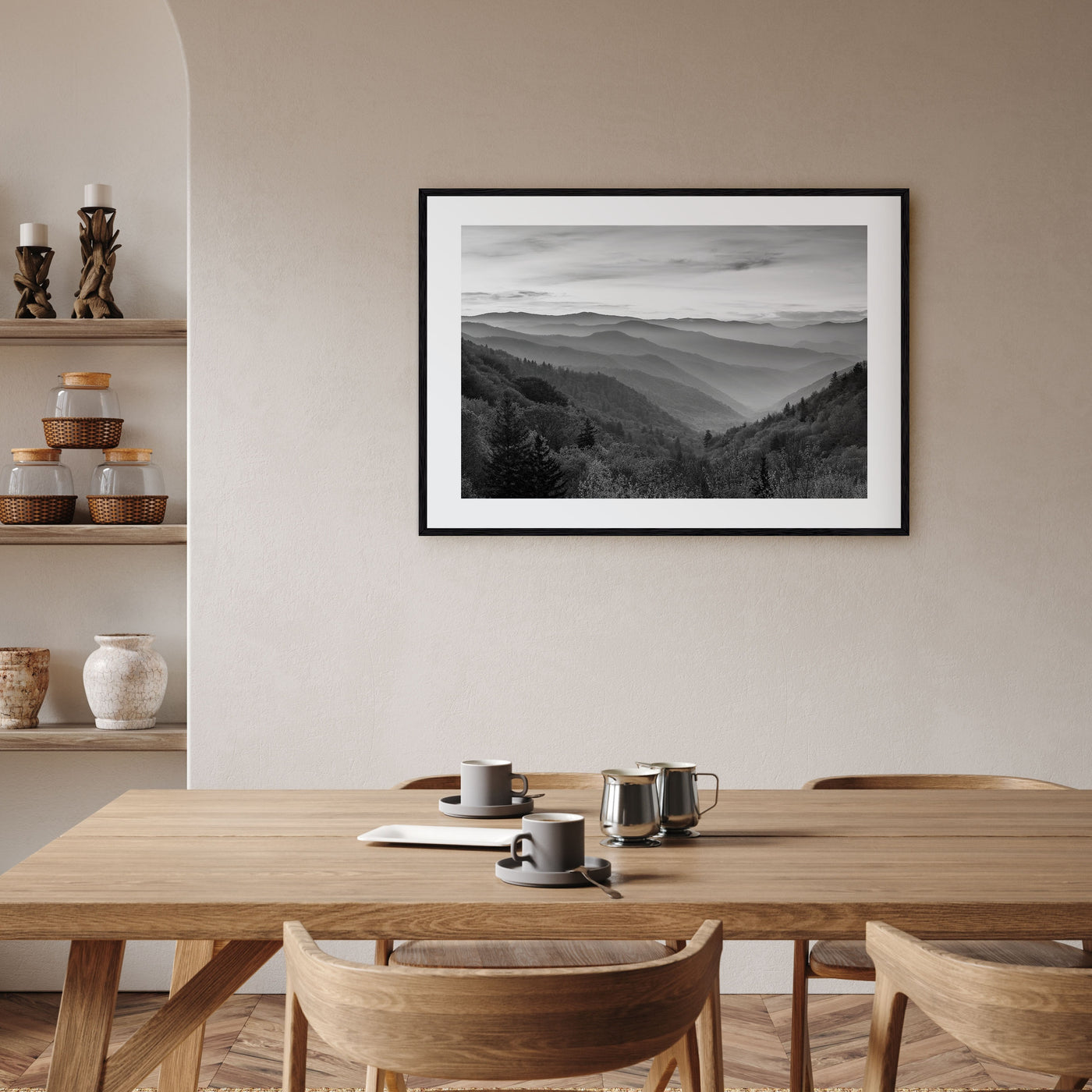 Great Smoky Mountains National Park Landscape B&W No 1 Poster