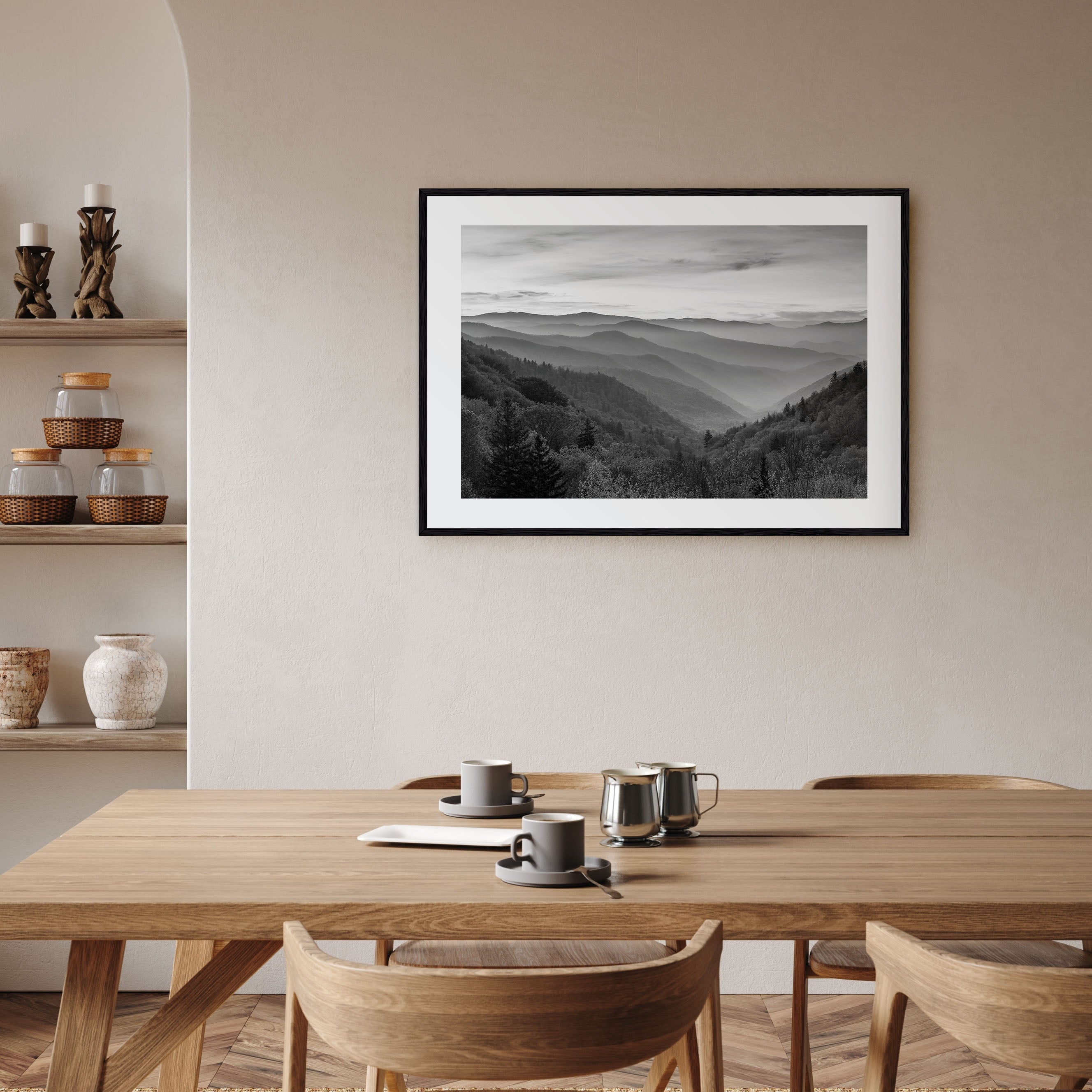 Great Smoky Mountains National Park Landscape B&W No 1 Poster