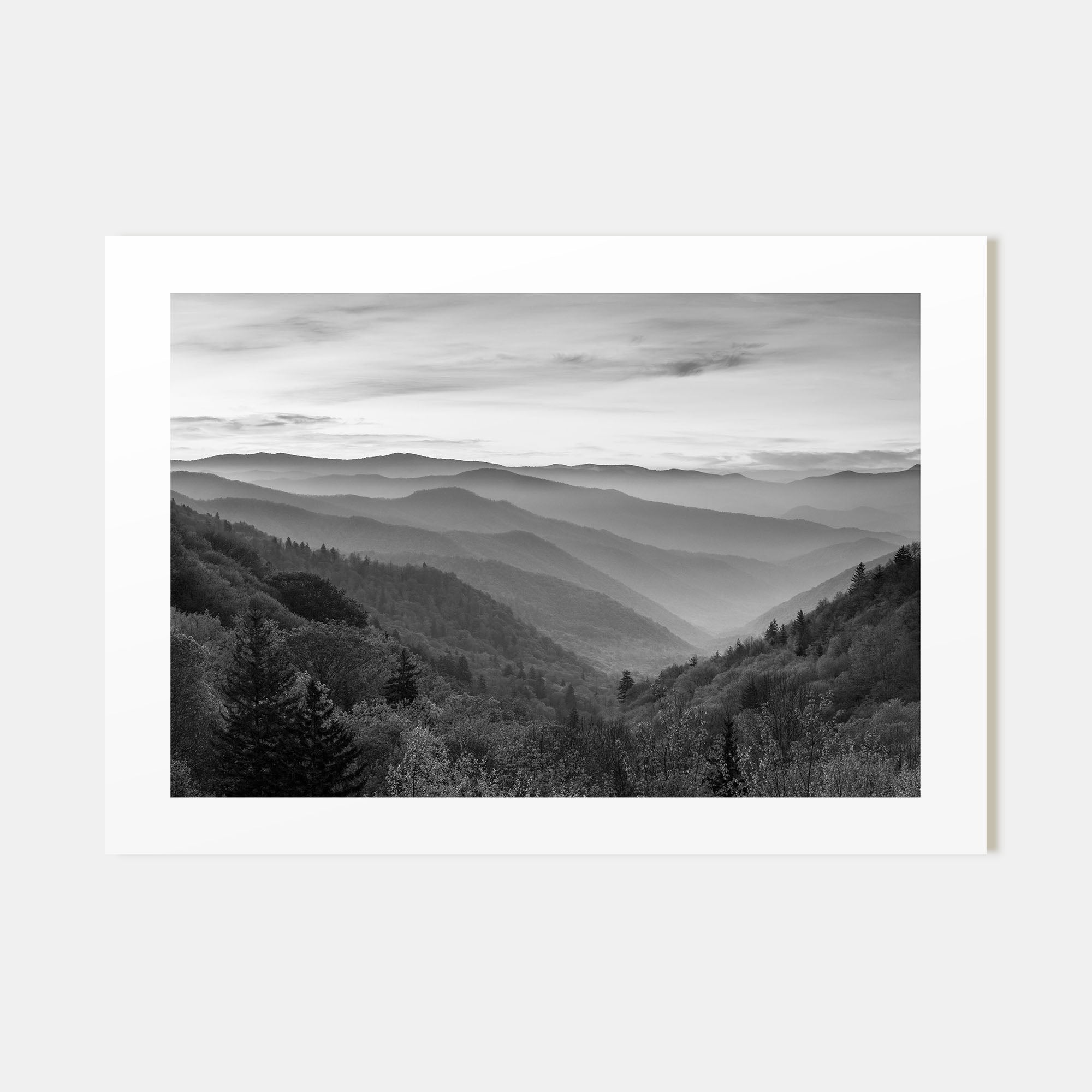Great Smoky Mountains National Park Landscape B&W No 1 Poster