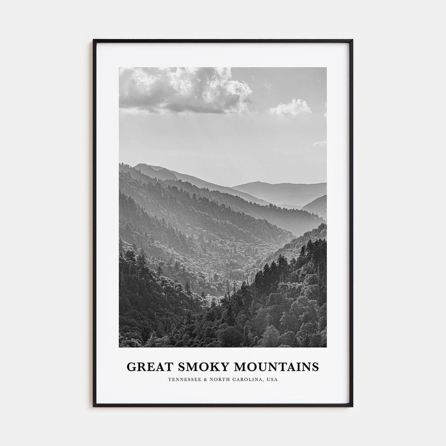 Great Smoky Mountains National Park Portrait B&W Poster