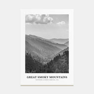 Great Smoky Mountains National Park Portrait B&W Poster