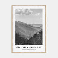 Great Smoky Mountains National Park Portrait B&W Poster
