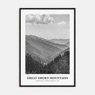 Great Smoky Mountains National Park Portrait B&W Poster