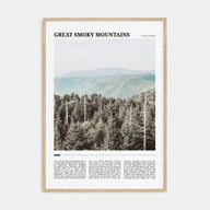 Great Smoky Mountains National Park Travel Color Poster