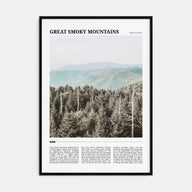 Great Smoky Mountains National Park Travel Color Poster