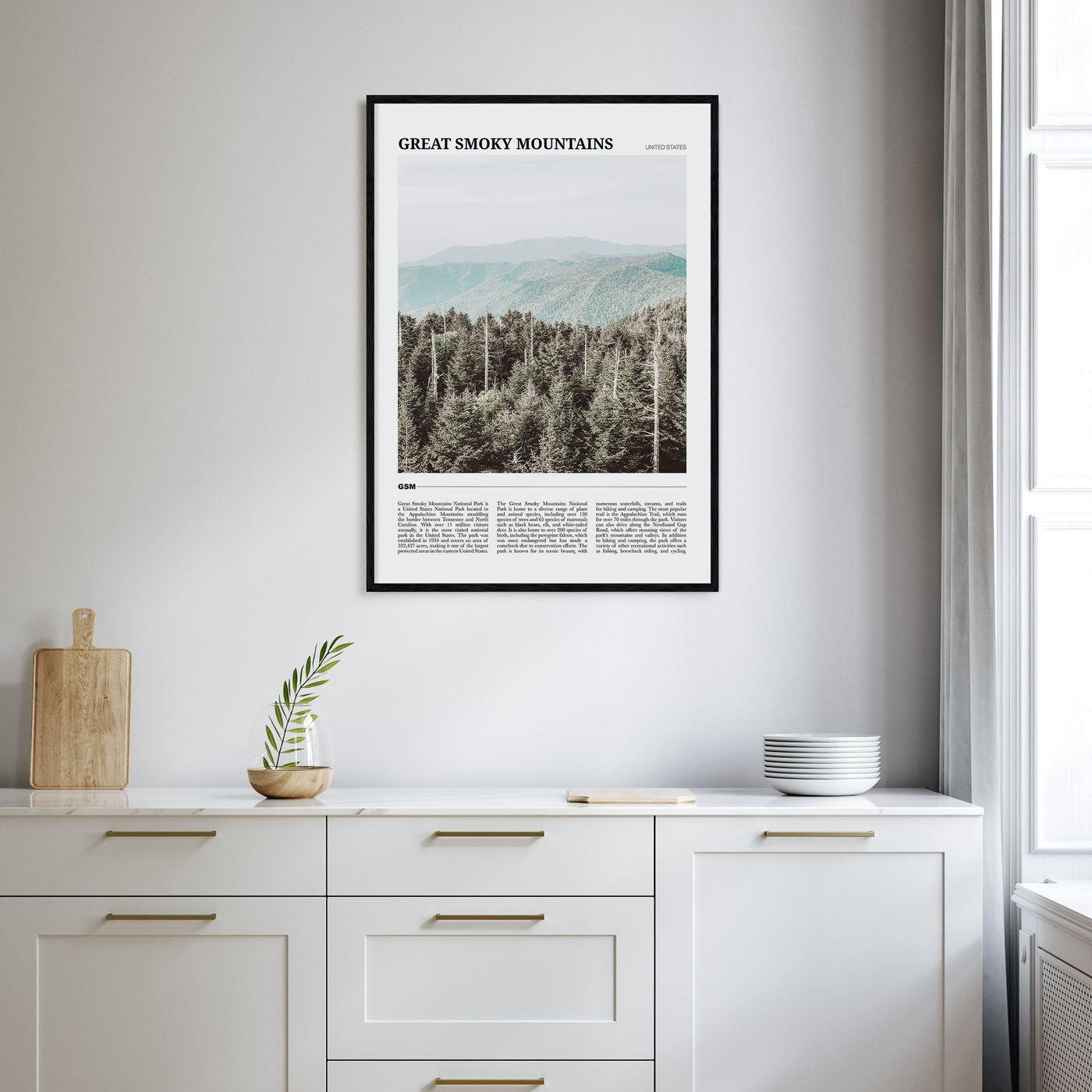 Great Smoky Mountains National Park Travel Color Poster