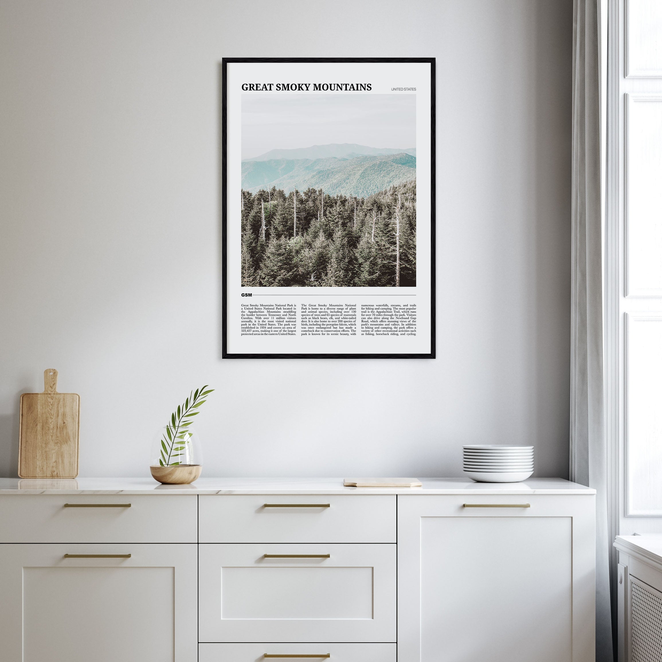Great Smoky Mountains National Park Travel Color Poster
