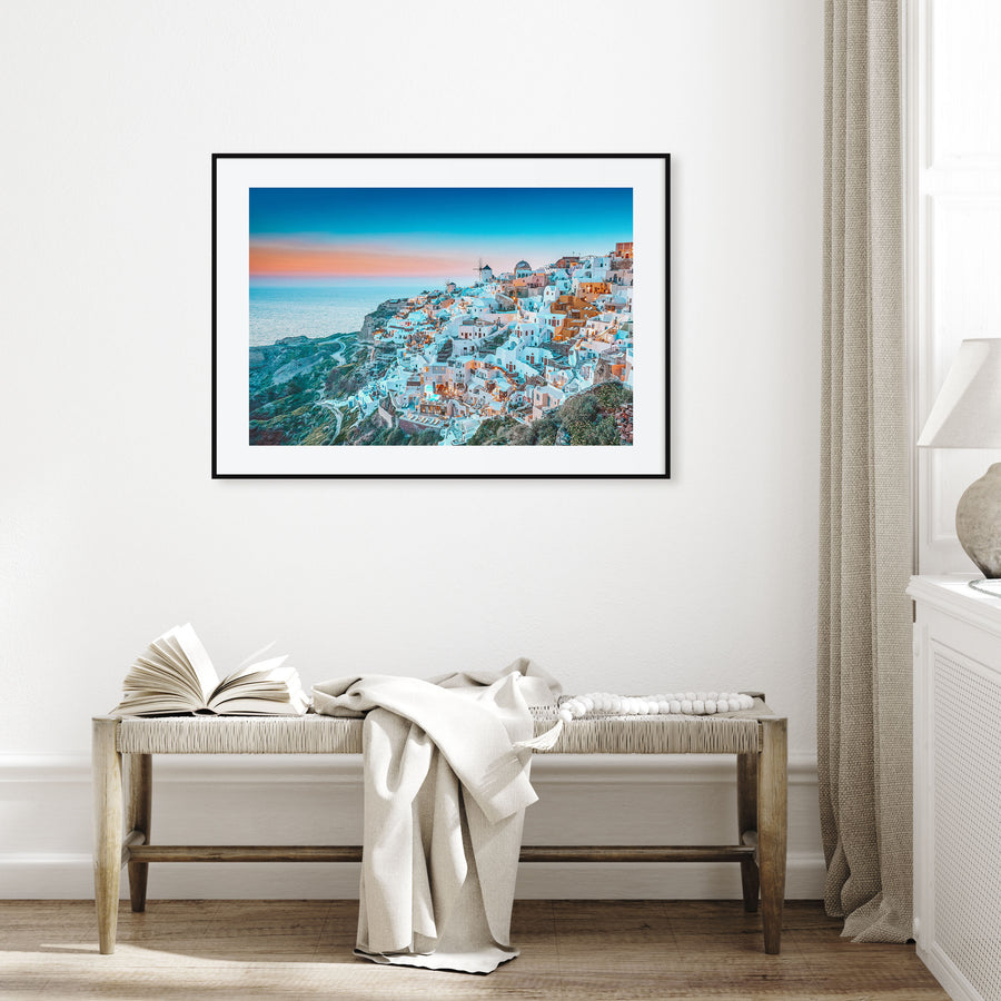 Greece Landscape Color Poster