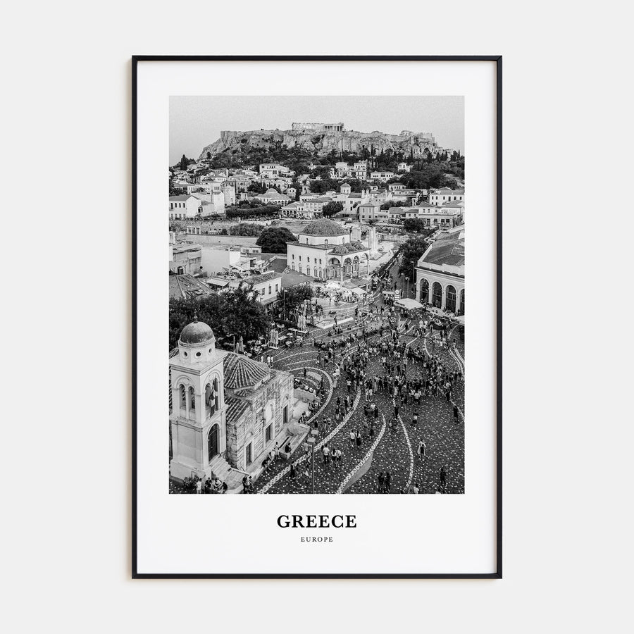Greece Portrait B&W No 1 Poster