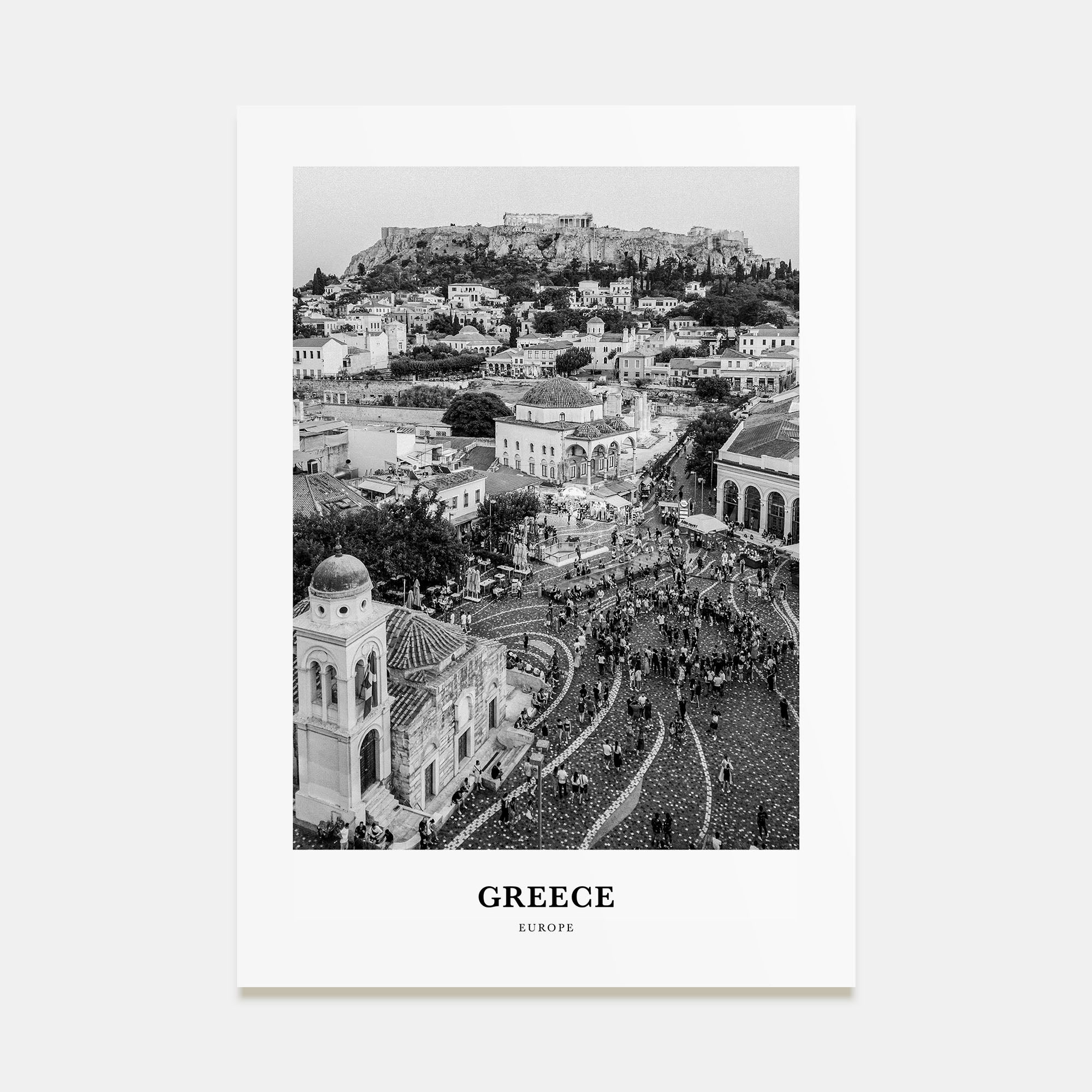 Greece Portrait B&W No 1 Poster