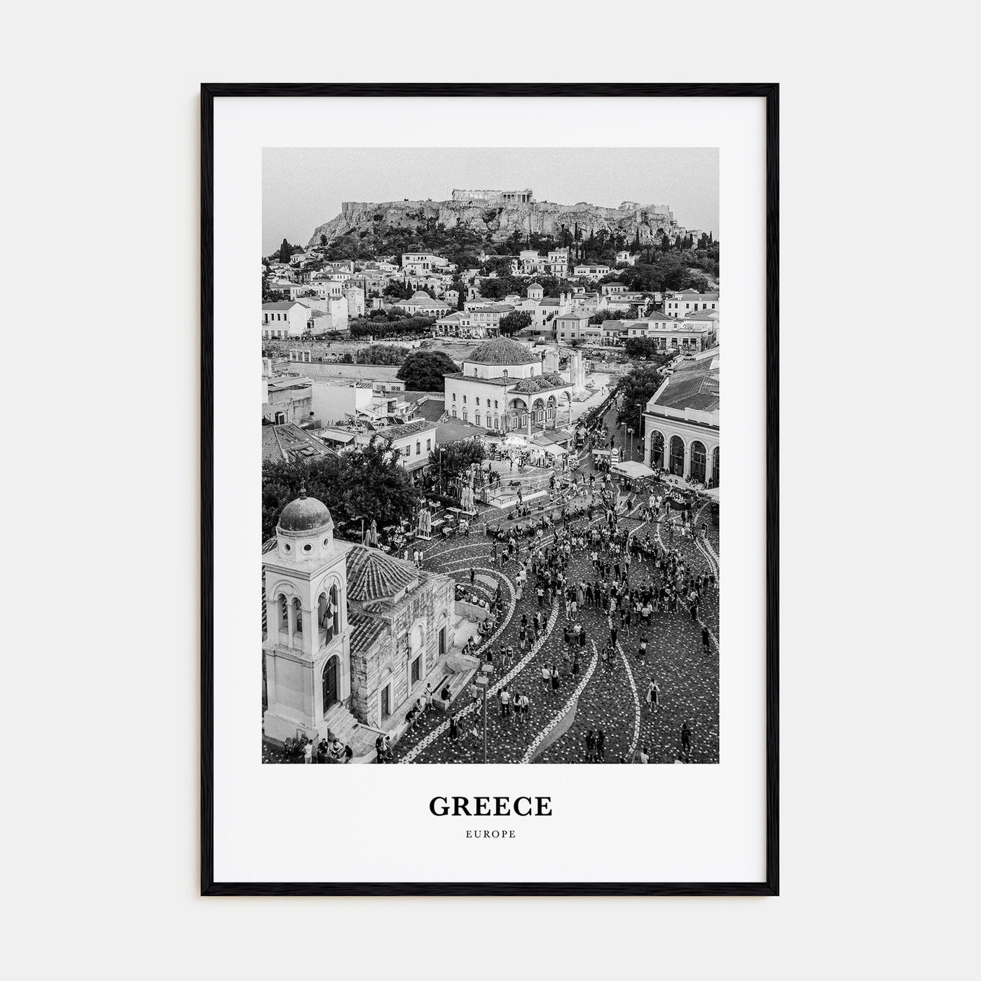 Greece Portrait B&W No 1 Poster