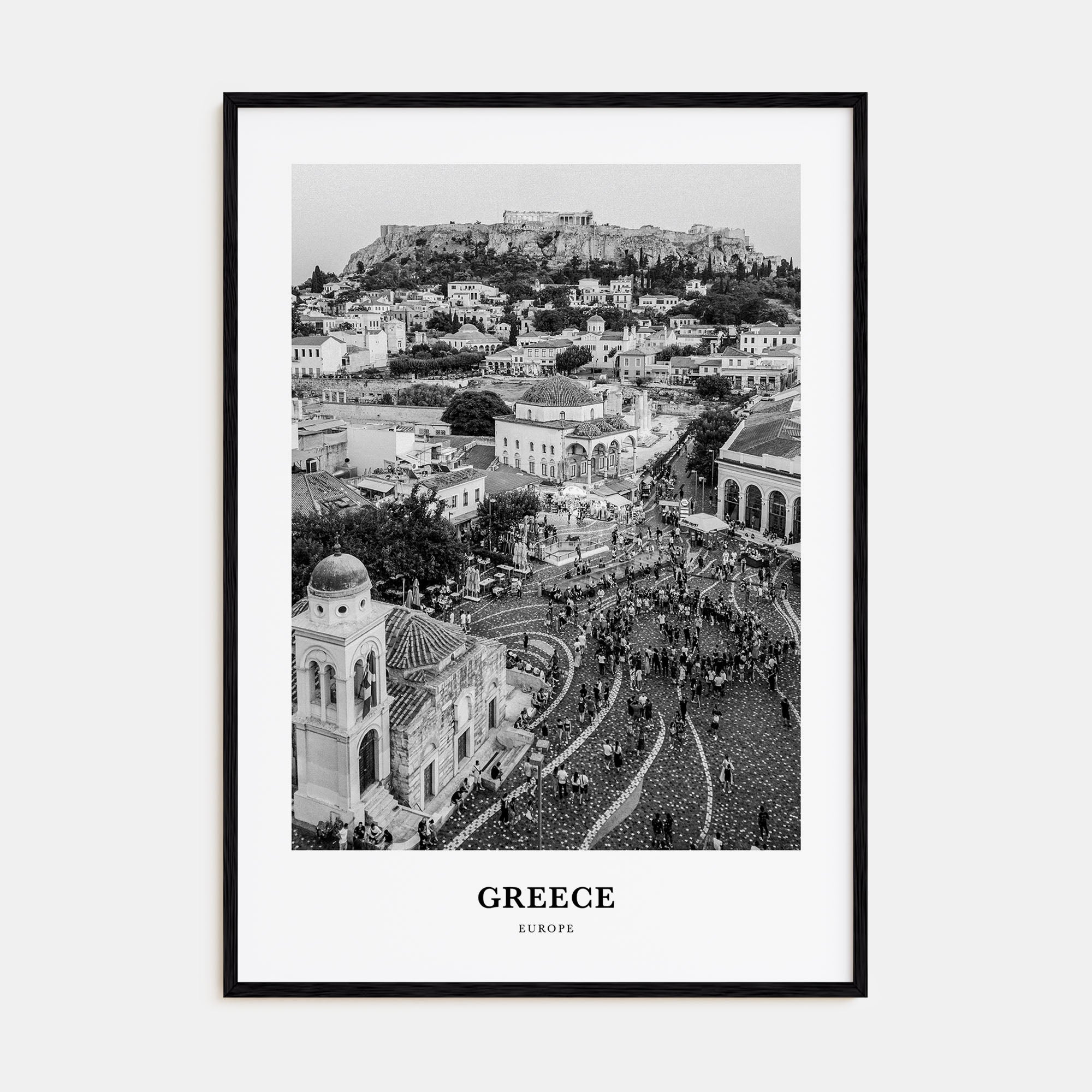 Greece Portrait B&W No 1 Poster