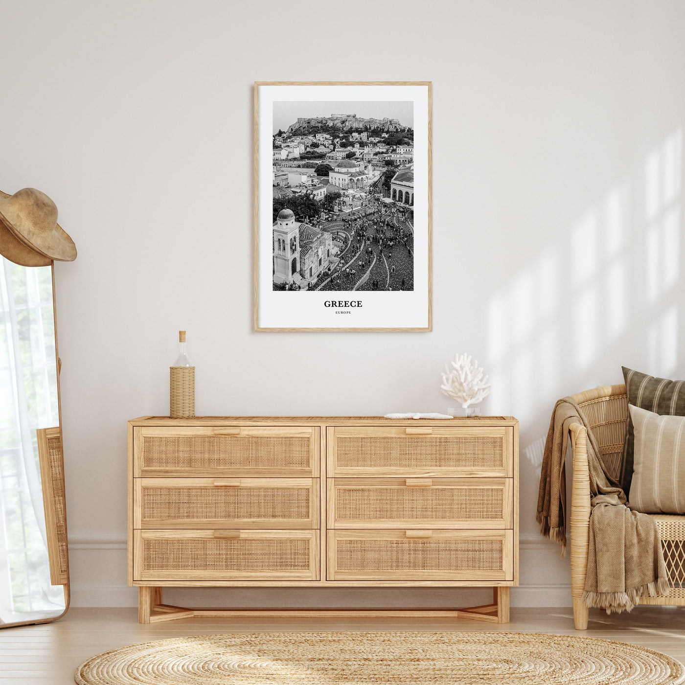 Greece Portrait B&W No 1 Poster