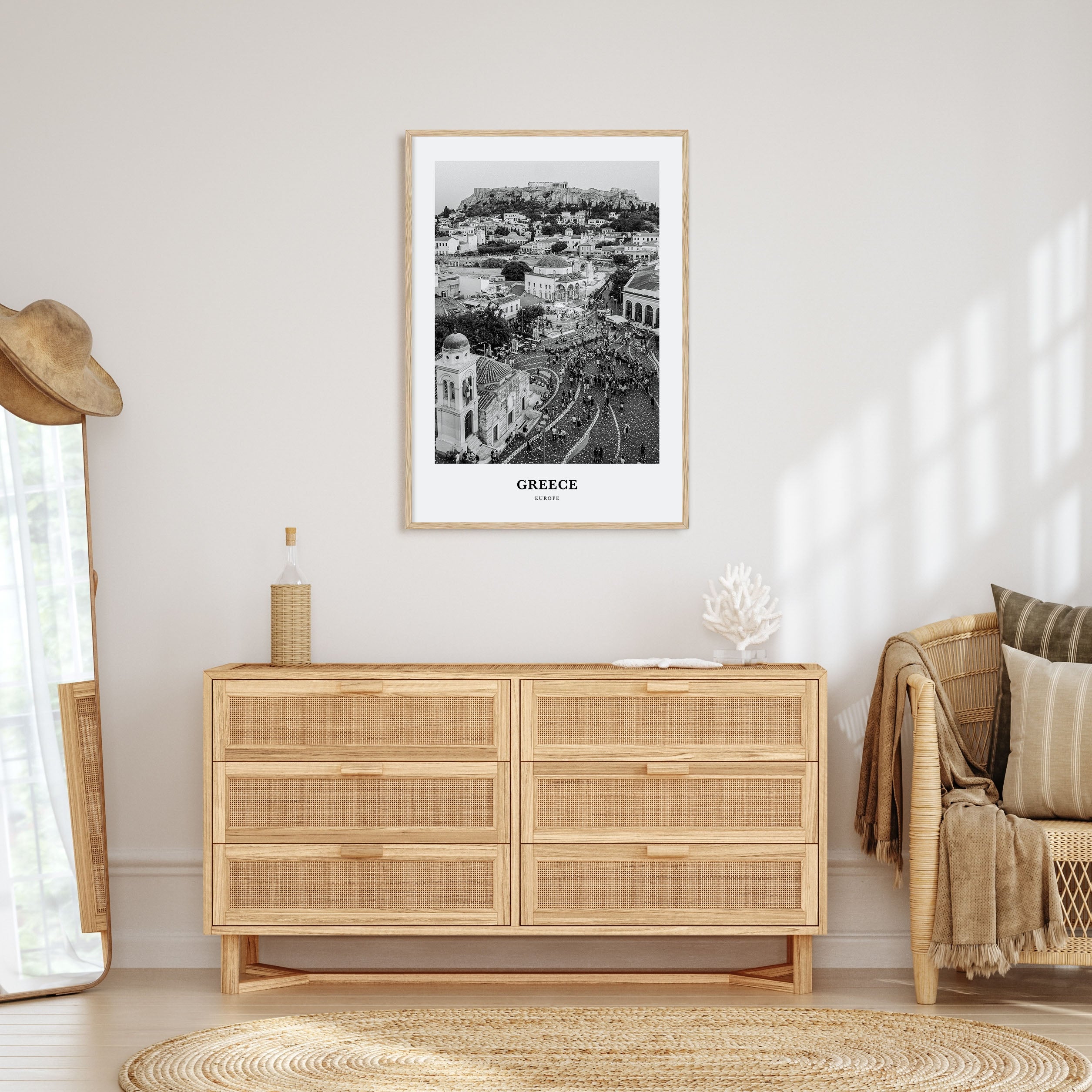 Greece Portrait B&W No 1 Poster