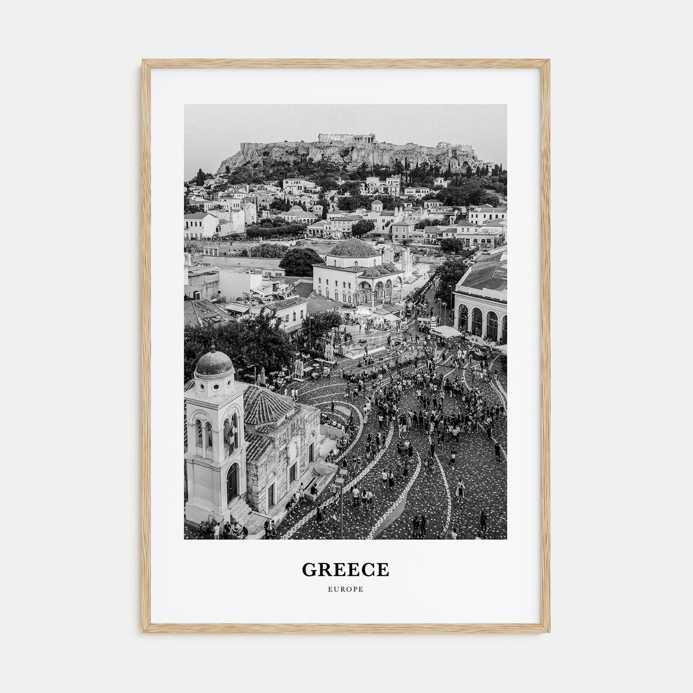 Greece Portrait B&W No 1 Poster