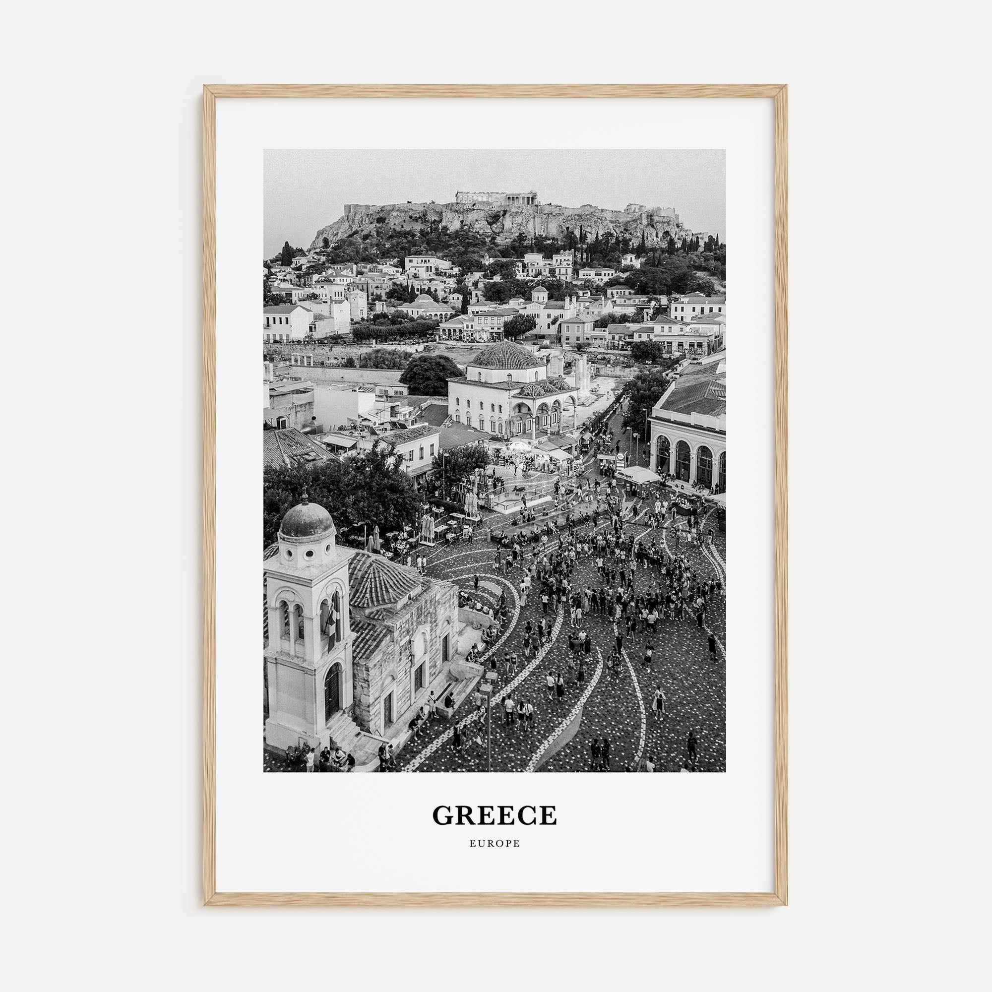 Greece Portrait B&W No 1 Poster