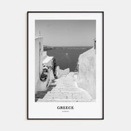 Greece Portrait B&W No 2 Poster
