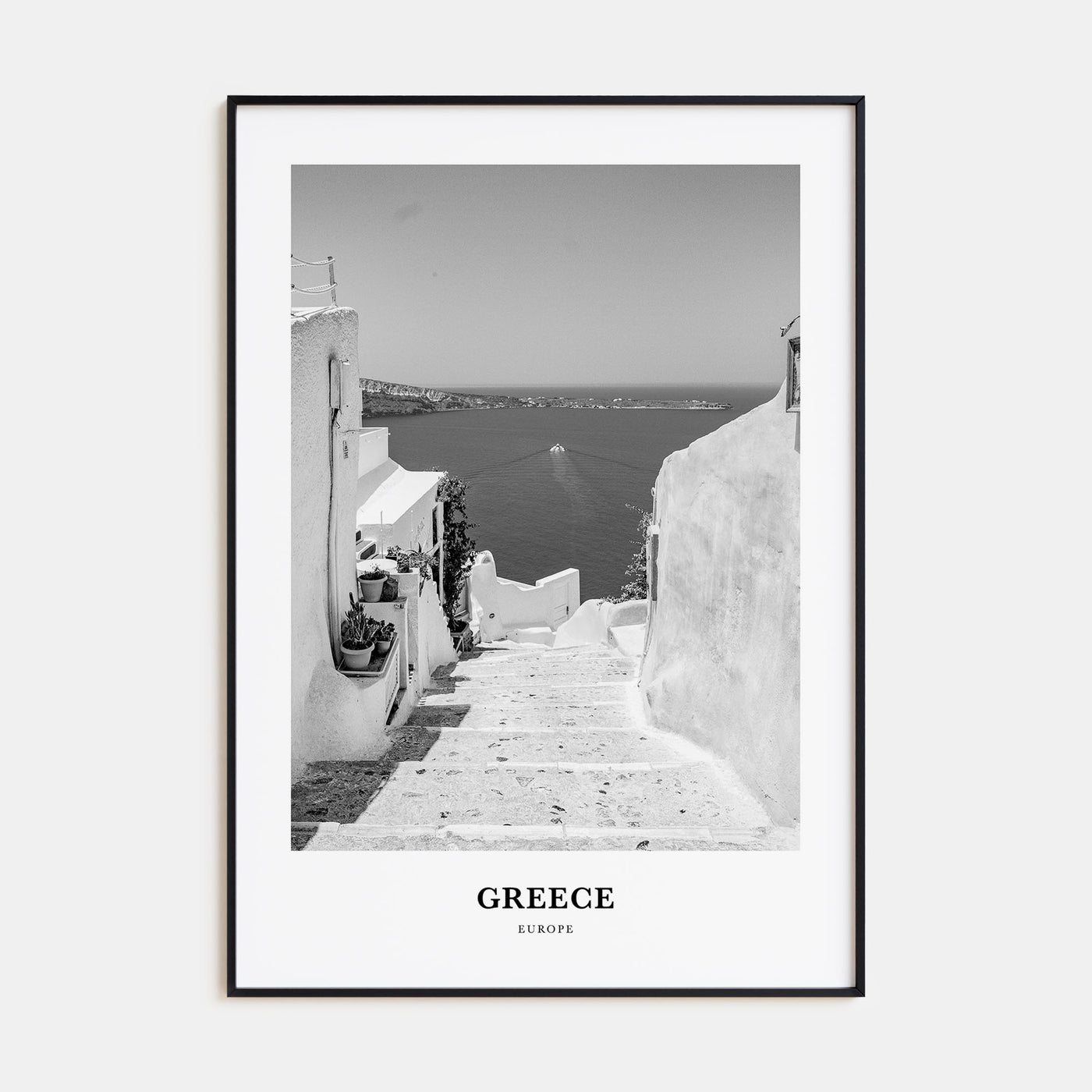Greece Portrait B&W No 2 Poster
