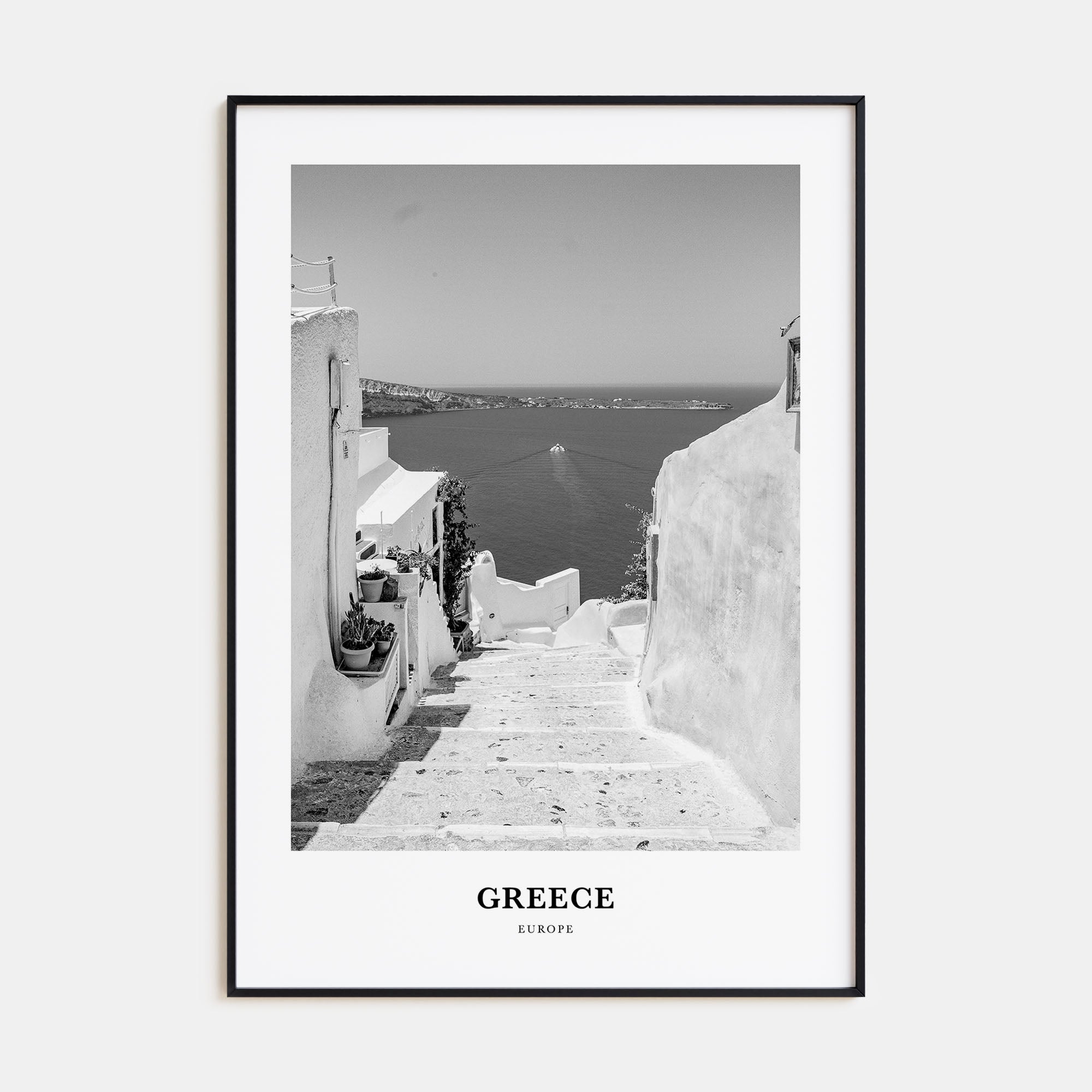 Greece Portrait B&W No 2 Poster