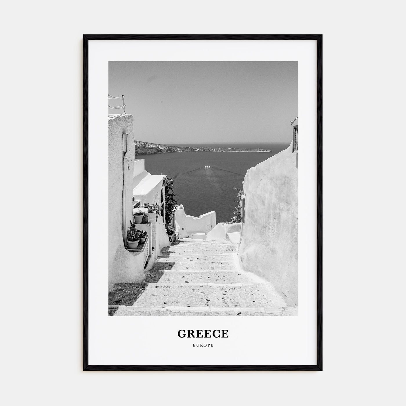 Greece Portrait B&W No 2 Poster