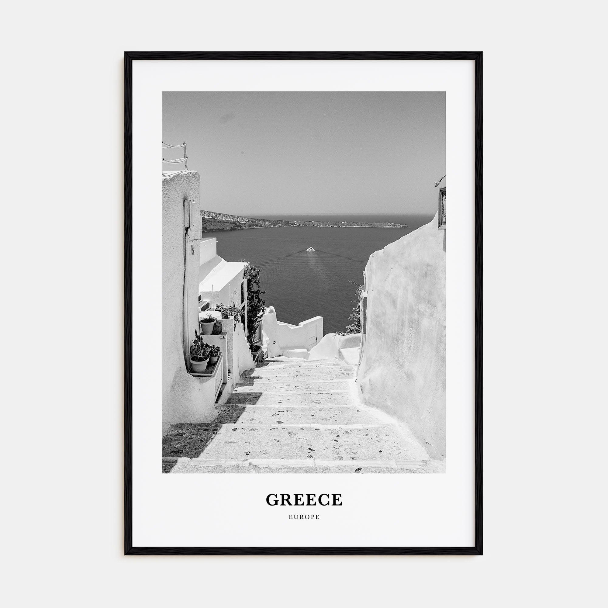 Greece Portrait B&W No 2 Poster