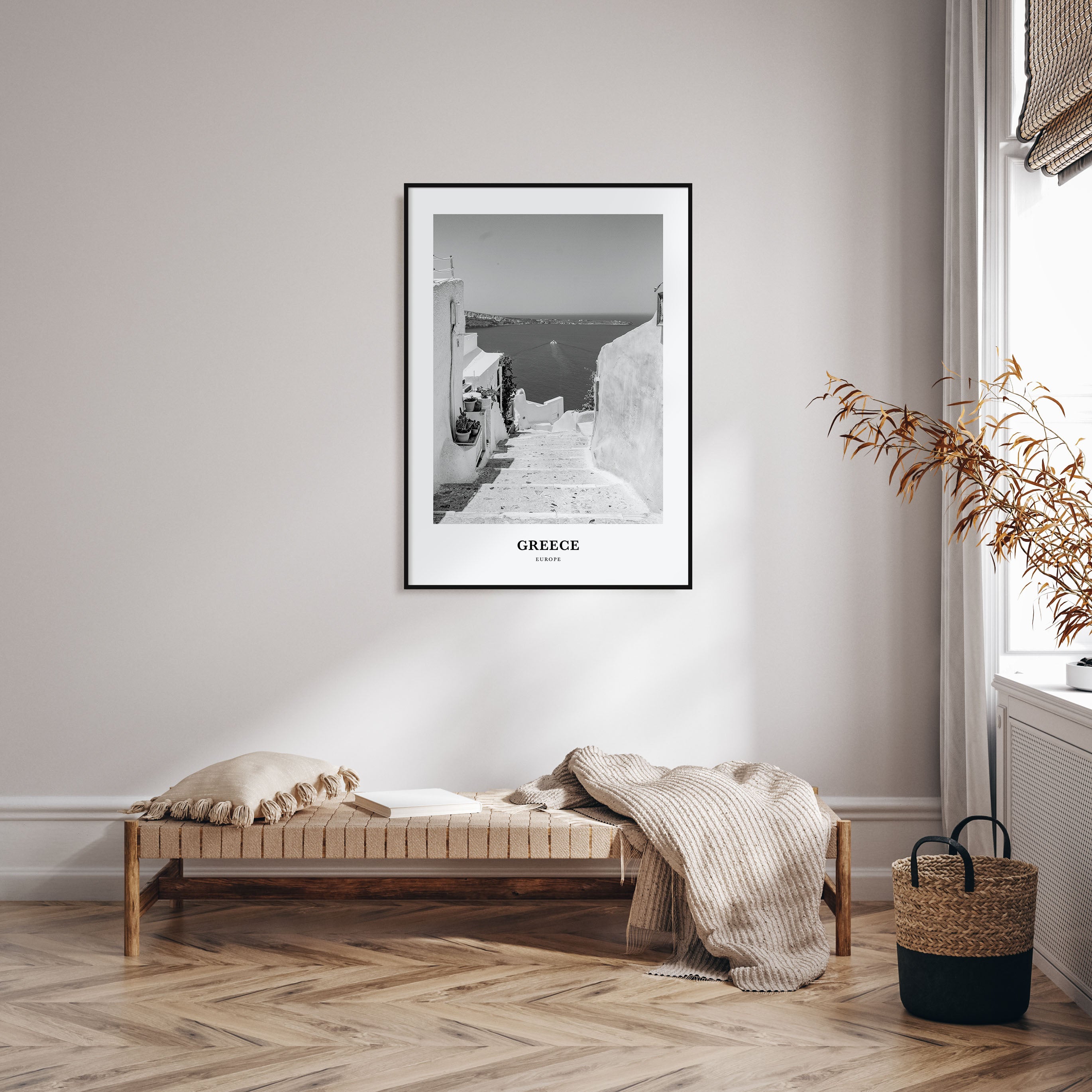 Greece Portrait B&W No 2 Poster