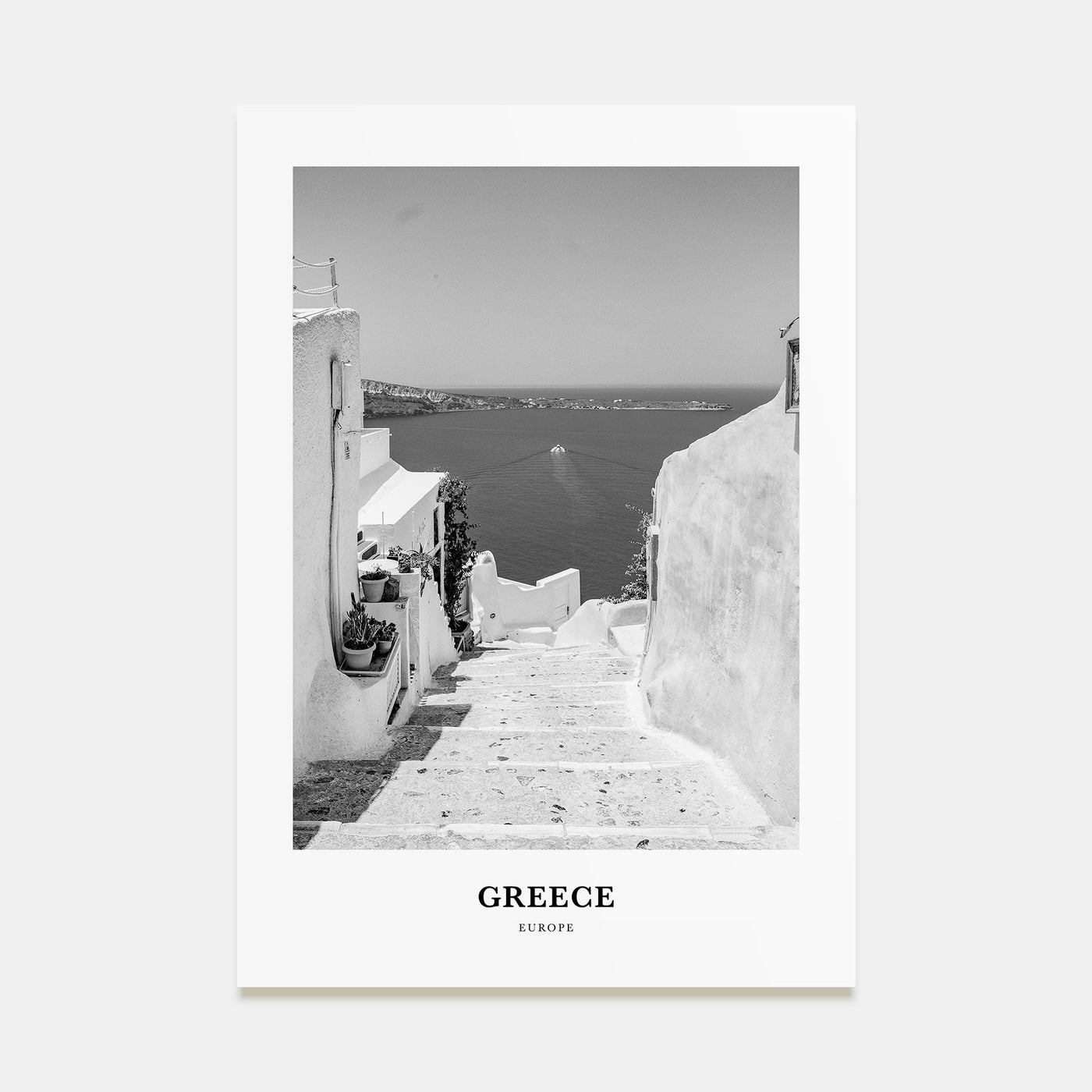 Greece Portrait B&W No 2 Poster