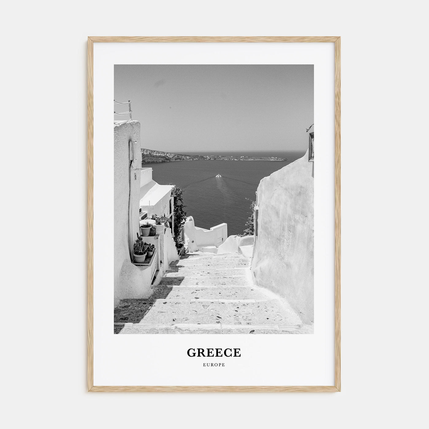Greece Portrait B&W No 2 Poster