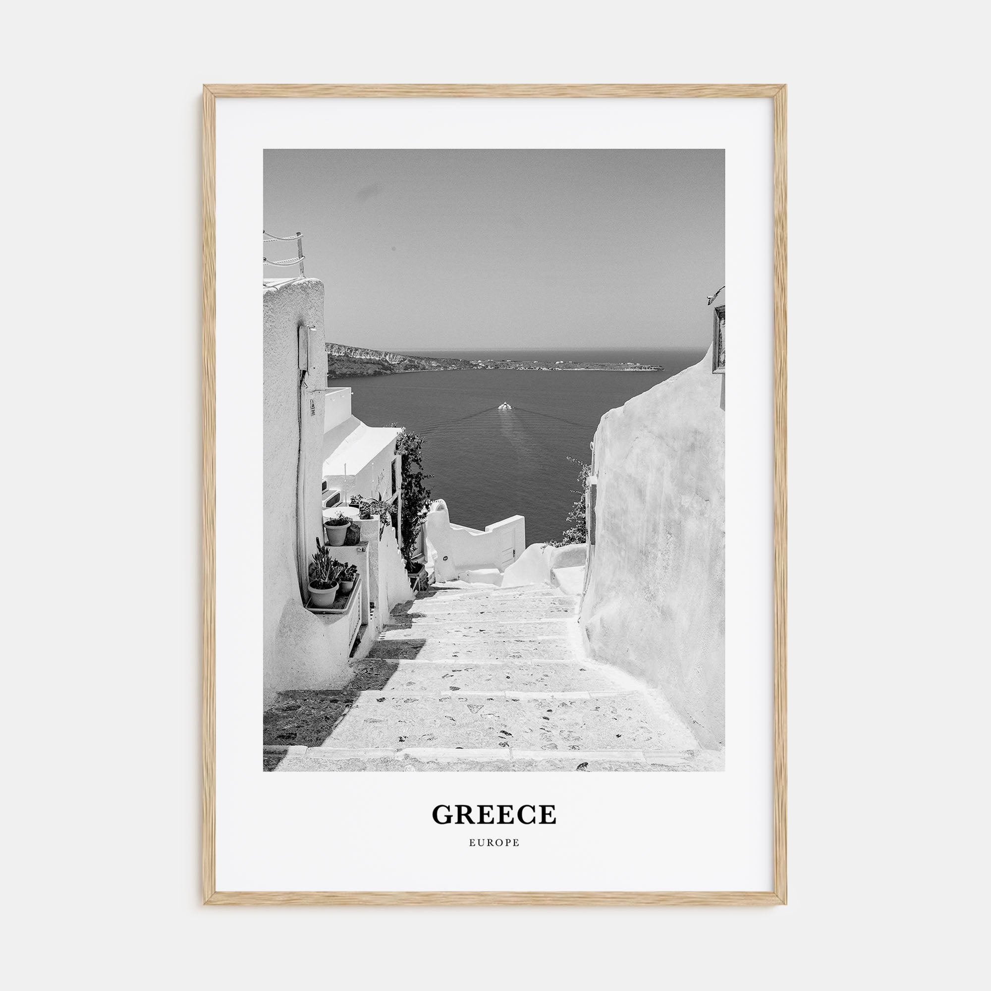 Greece Portrait B&W No 2 Poster