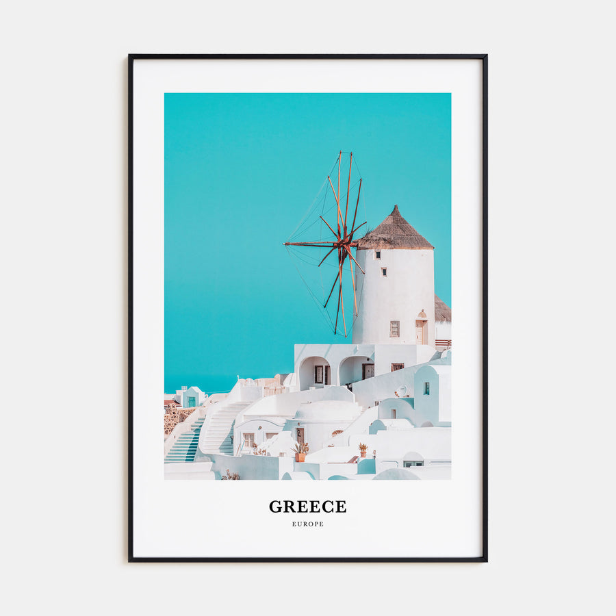 Greece Portrait Color Poster