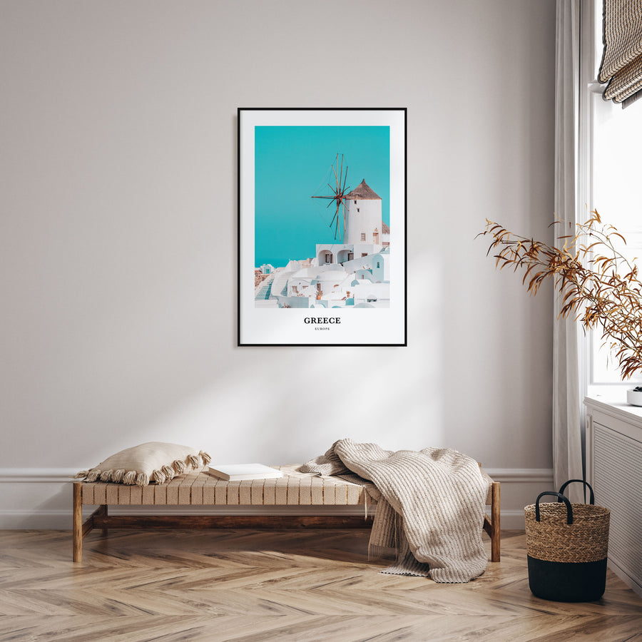 Greece Portrait Color Poster
