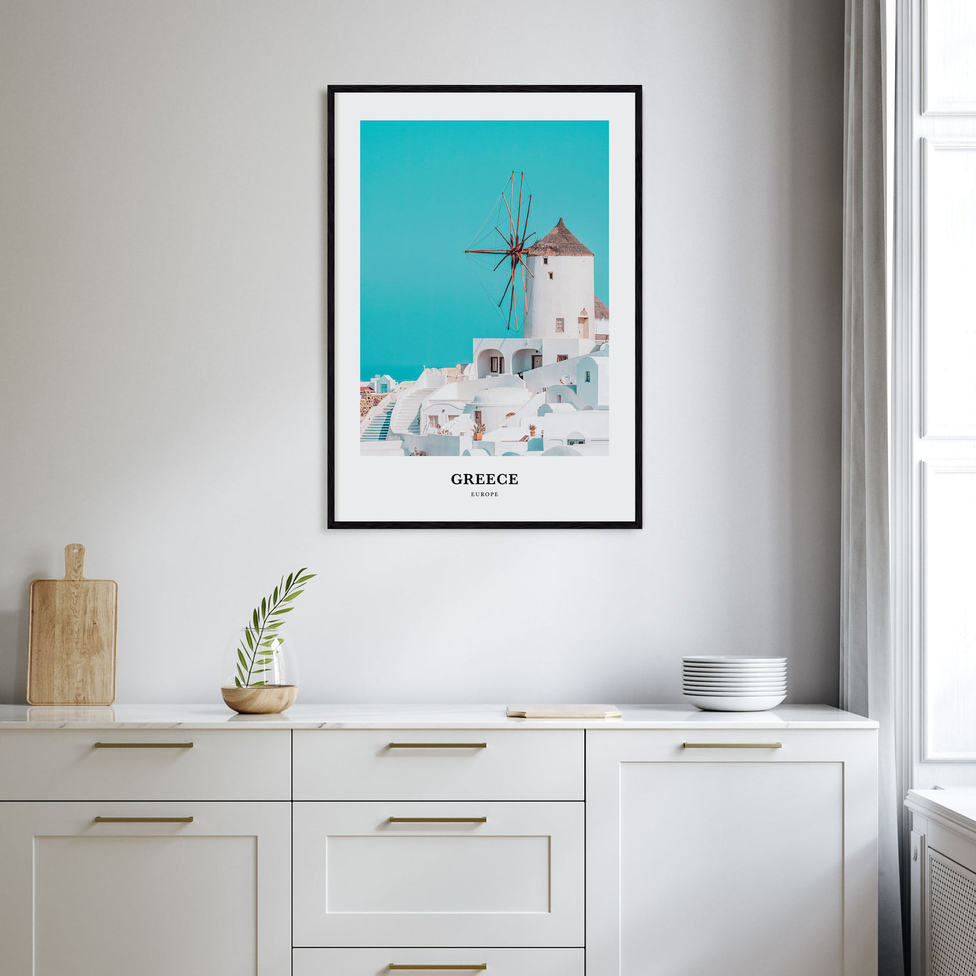 Greece Portrait Color Poster