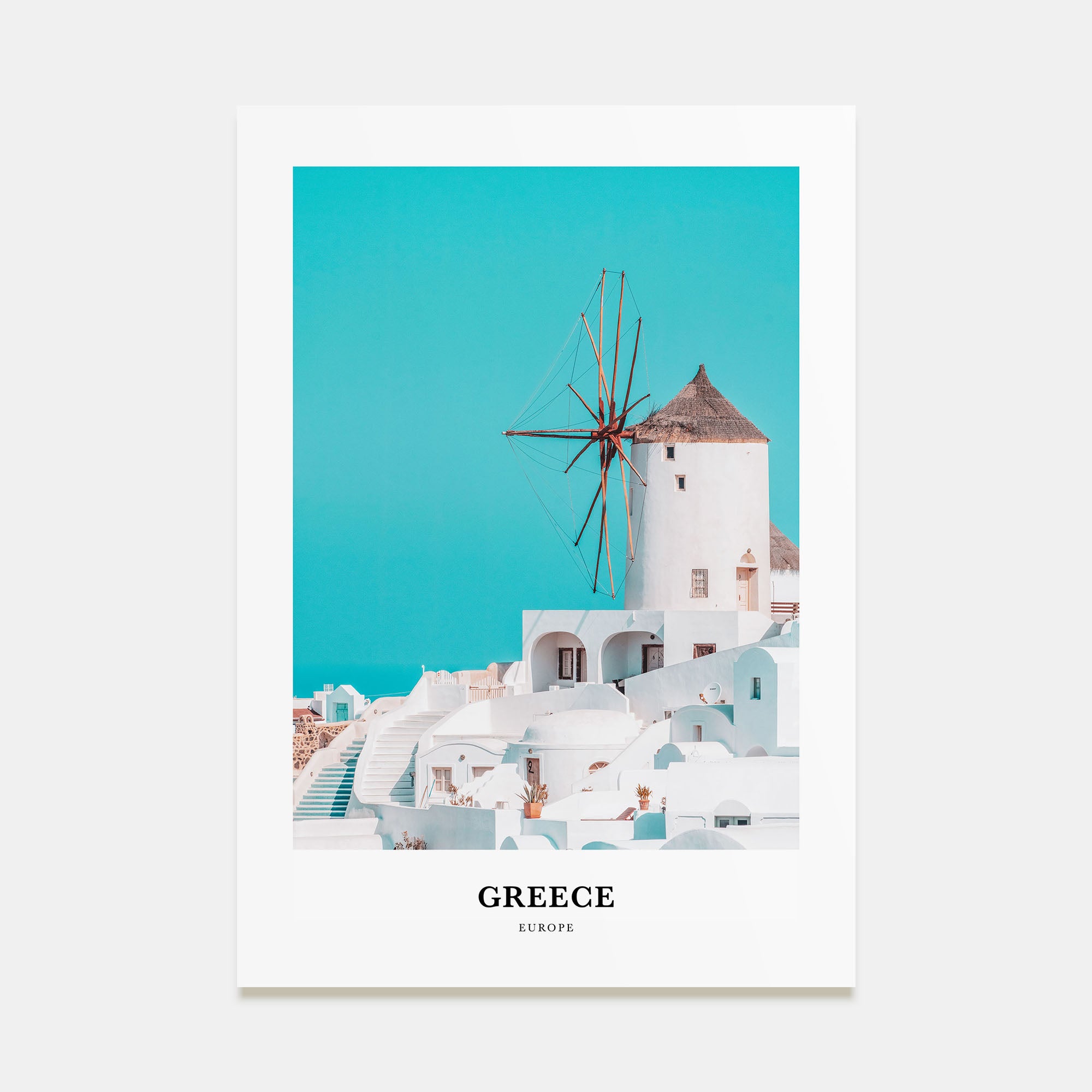 Greece Portrait Color Poster