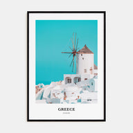 Greece Portrait Color Poster