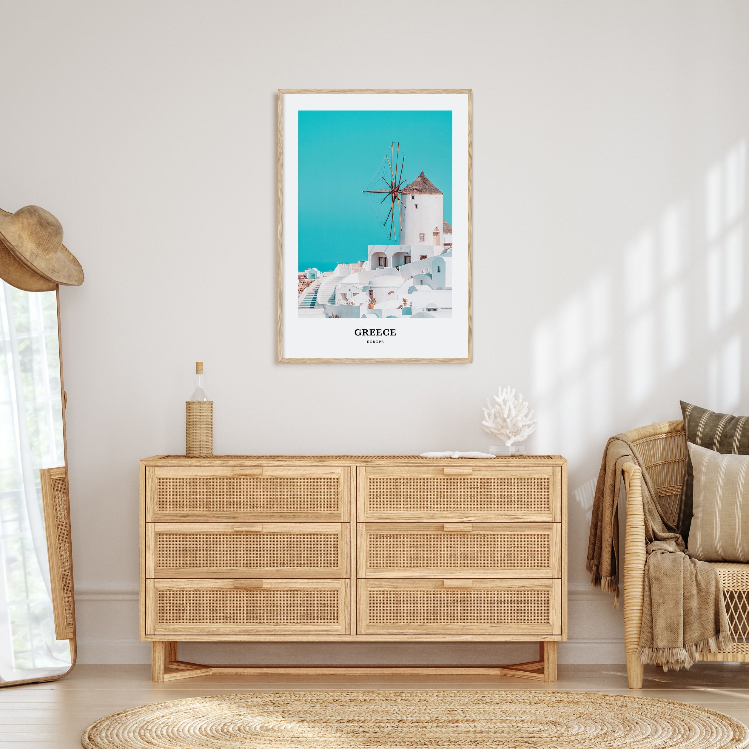 Greece Portrait Color Poster