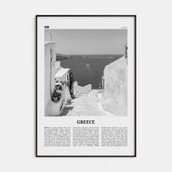 Greece Travel B&W No 2 Poster