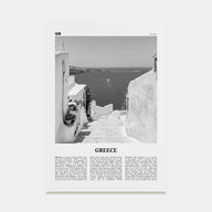 Greece Travel B&W No 2 Poster
