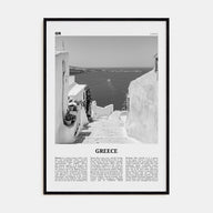 Greece Travel B&W No 2 Poster