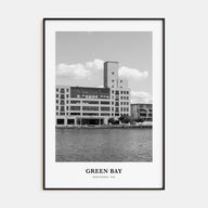 Green Bay Portrait B&W Poster