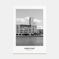 Green Bay Portrait B&W Poster