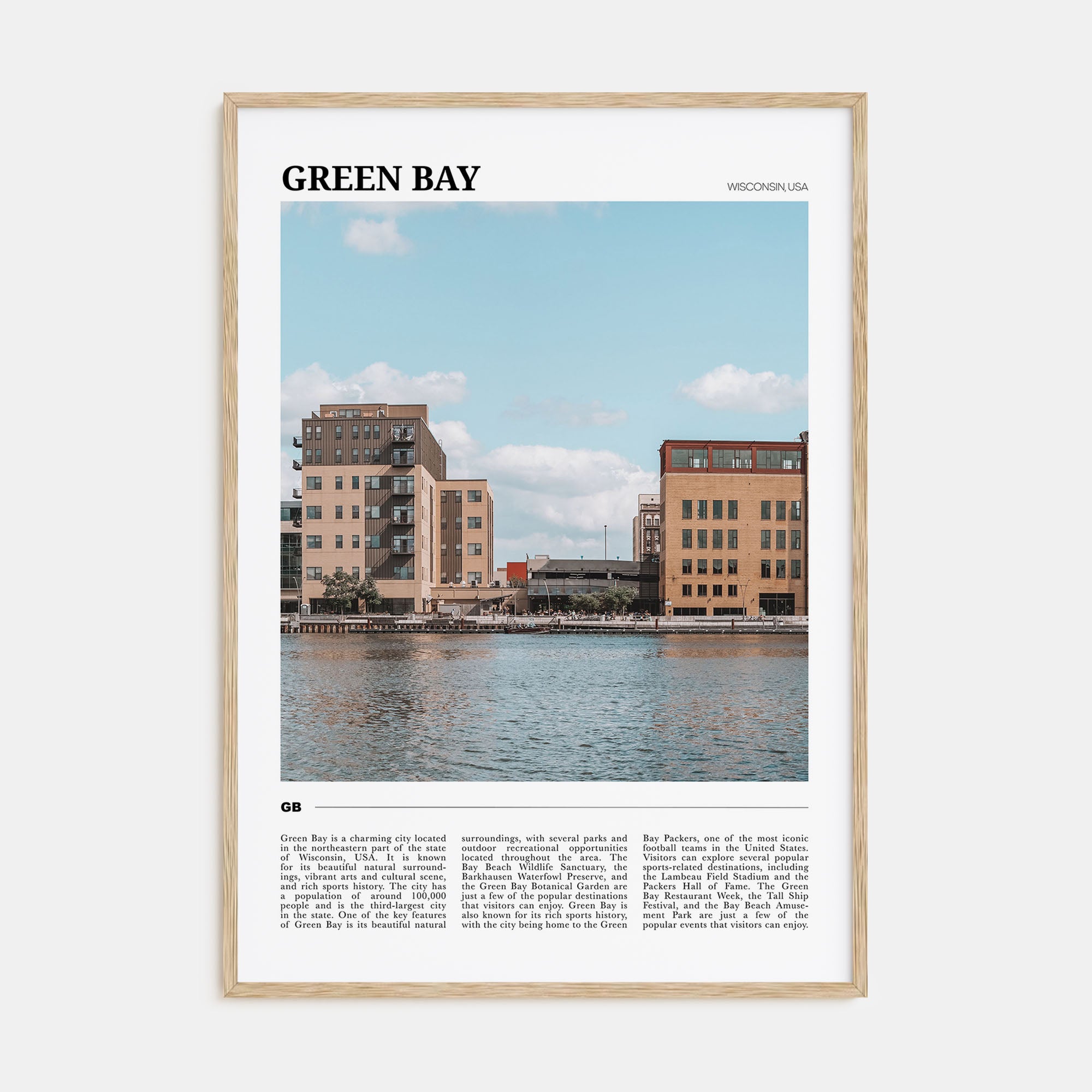 Green Bay Travel Color Poster