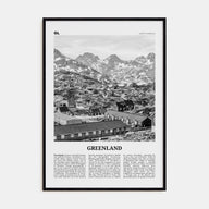 Greenland Travel B&W Poster