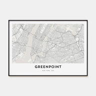 Greenpoint Map Landscape Poster