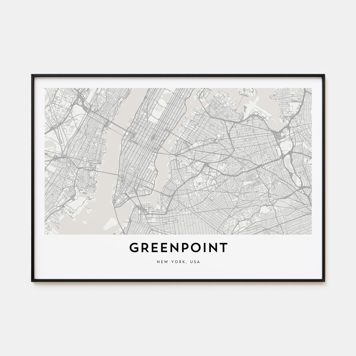 Greenpoint Map Landscape Poster
