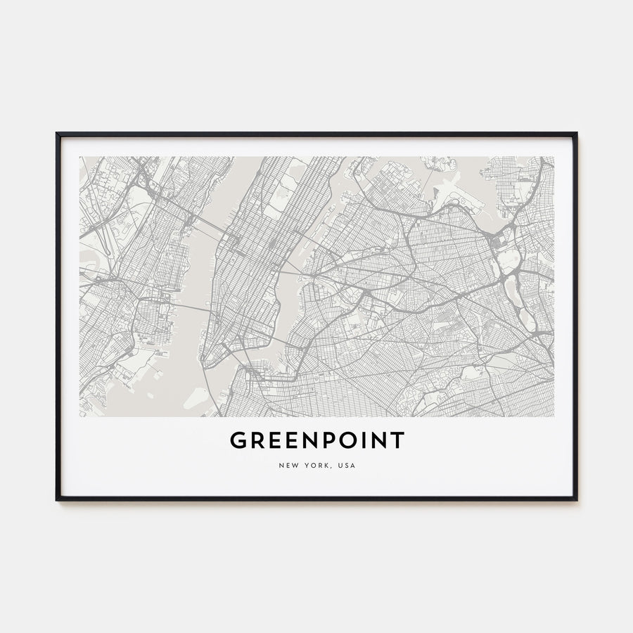 Greenpoint Map Landscape Poster