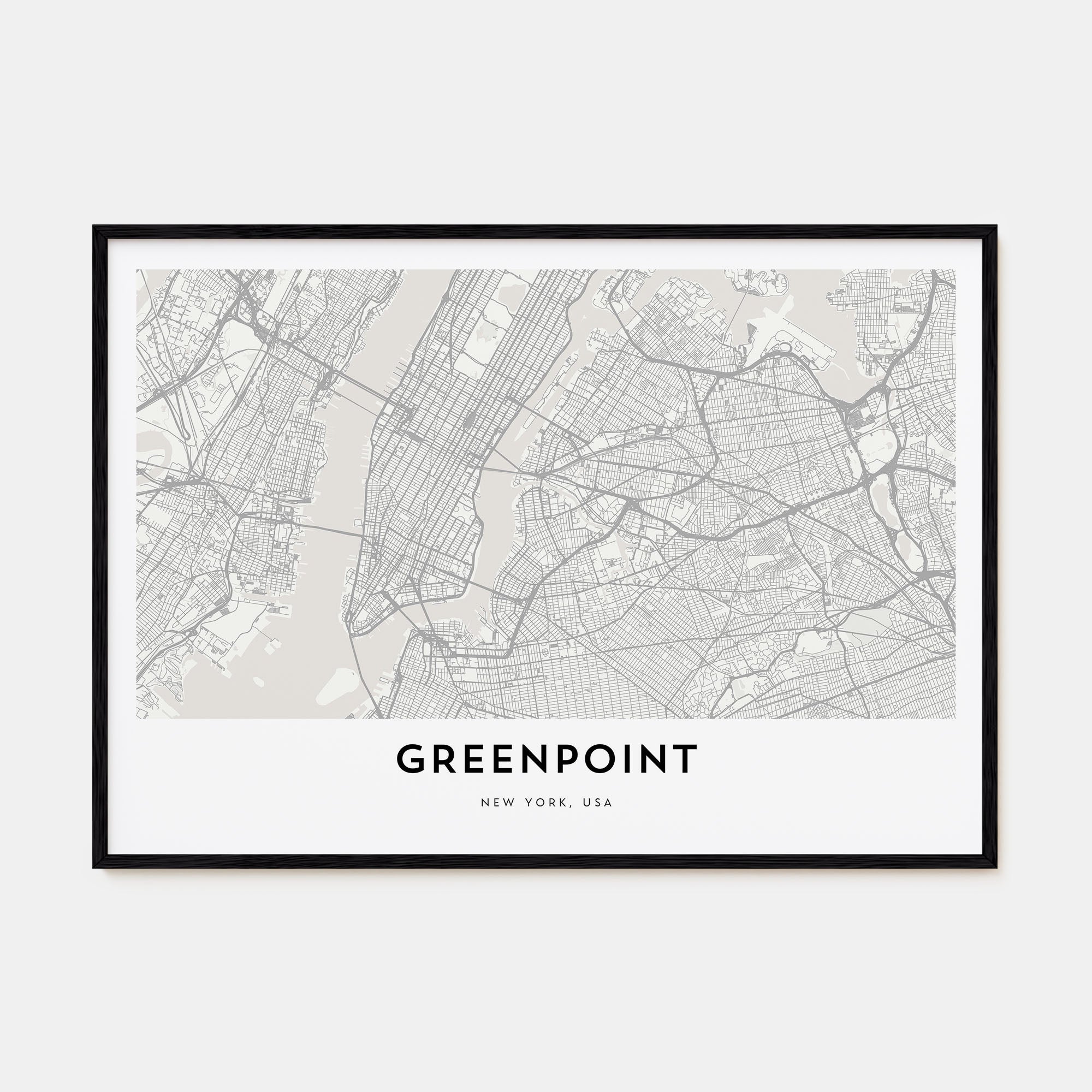 Greenpoint Map Landscape Poster